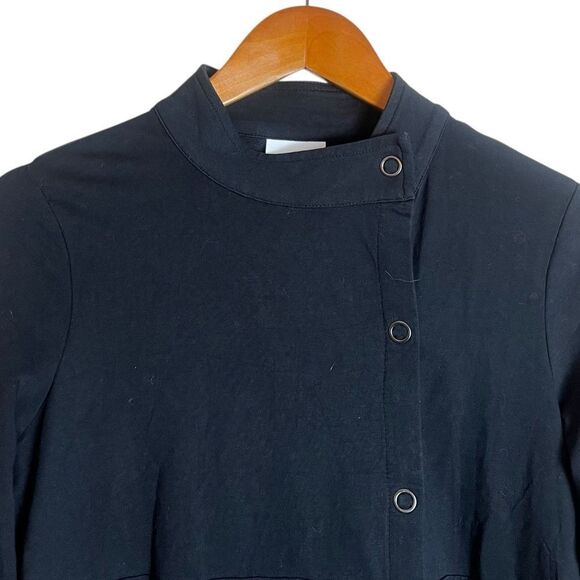 Pure Jill Pima cotton blend black snap button cardigan‎ - Picture 2 of 9